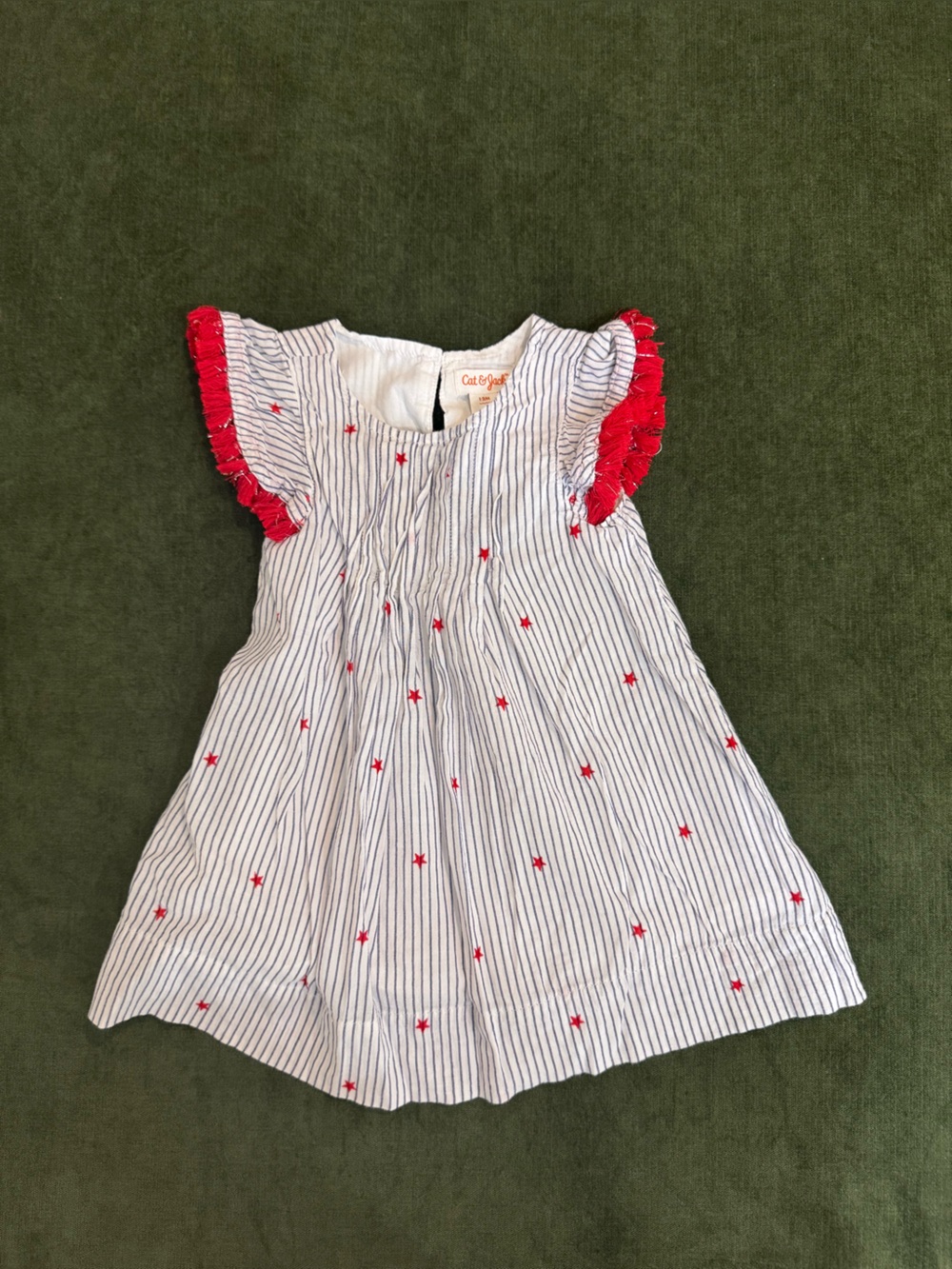 Cat & Jack White and Red Star-Striped Girls top